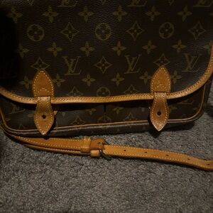 Louis Vuitton Monogram Tan and Brown Messenger Bag